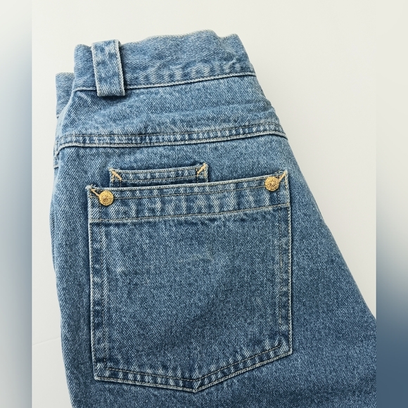 Mondi Vtg Gold Embroidered Blue Denim Jacket & Jeans Set Waist 24" Pre-owned - Picture 13 of 16